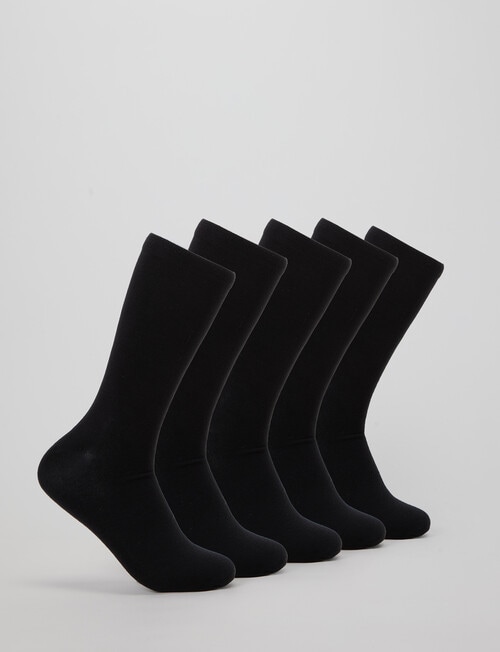 Mazzoni Viscose Rayon from Bamboo Dress Sock, 5-Pack, Black product photo