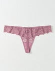 Lyric Marlene Lace G String Brief, Violet product photo View 02 S