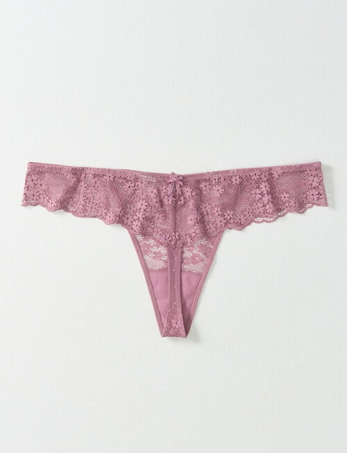 Lyric Marlene Lace G String Brief, Violet product photo View 02 L