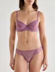 Lyric Marlene Lace G String Brief, Violet product photo View 03 S