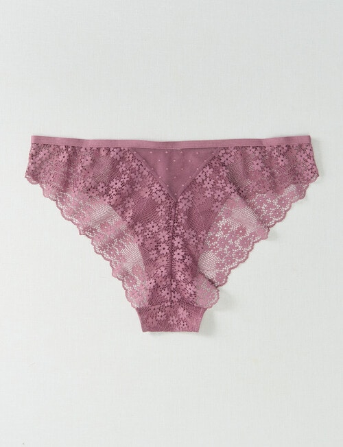 Lyric Marlene Lace Bikini Brief, Violet product photo View 02 L