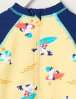 Teeny Weeny Seagull Rash Suit, Yellow & Navy product photo View 02 S