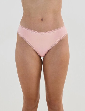 Bendon Stretch Cotton Thong, Icy Pink product photo
