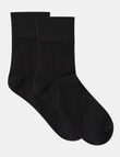Levante Micromodal Comfort Top Sock, Black product photo View 02 S