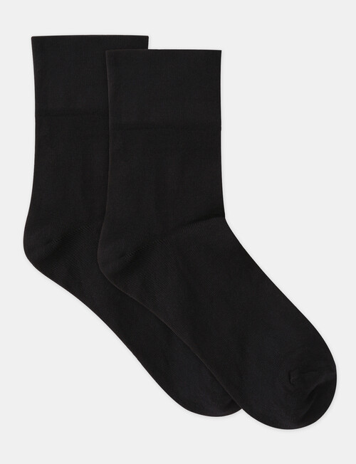 Levante Micromodal Comfort Top Sock, Black product photo View 02 L