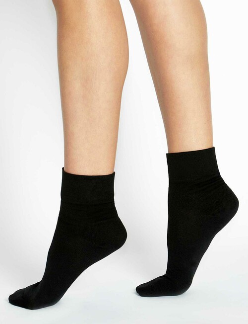 Levante Micromodal Comfort Top Sock, Black product photo View 04 L
