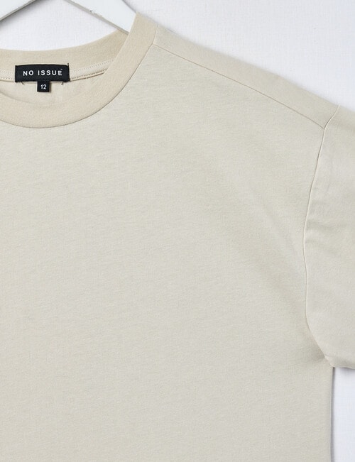No Issue Plain Short Sleeve Box Tee, Stone product photo View 02 L