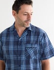 Chisel Check Woven Short PJ Set, Blue & Grey product photo View 04 S