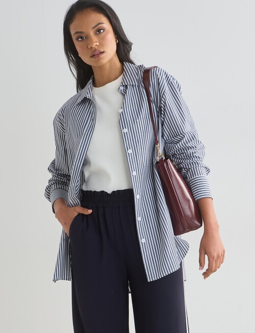 Whistle The Perfect Shirt, Navy & White product photo