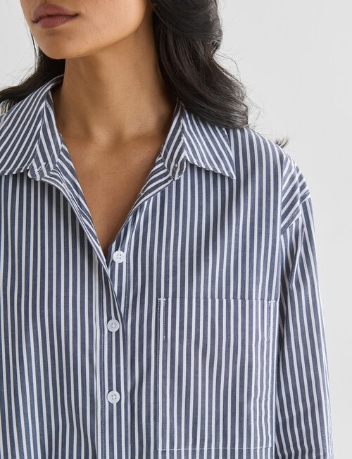 Whistle The Perfect Shirt, Navy & White product photo View 04 L