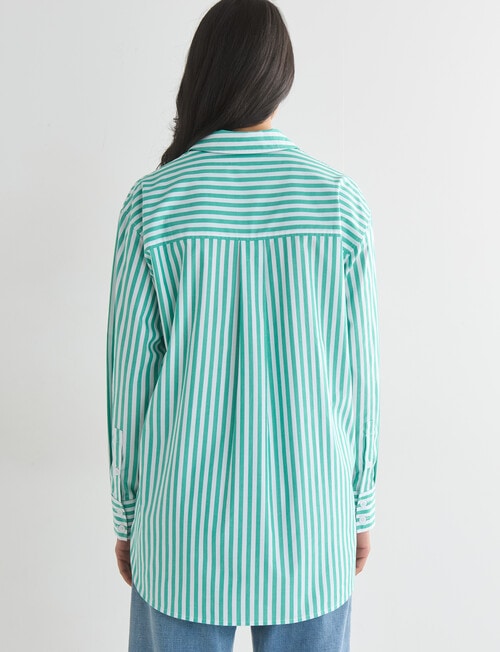 Whistle The Perfect Shirt, Green & White product photo View 02 L