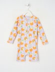 Teeny Weeny Oranges Long-Sleeve Rashsuit, Purple product photo