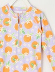 Teeny Weeny Oranges Long-Sleeve Rashsuit, Purple product photo View 02 S