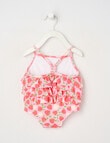 Teeny Weeny Strawberry Sleeveless Swimsuit, Pink product photo View 02 S