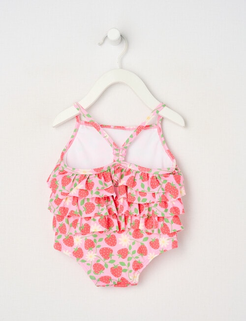 Teeny Weeny Strawberry Sleeveless Swimsuit, Pink product photo View 02 L