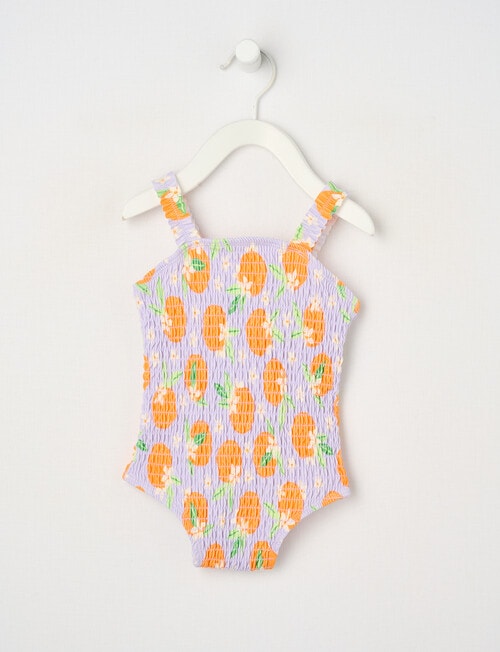 Teeny Weeny Oranges Sleeveless Swimsuit, Lilac product photo