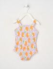 Teeny Weeny Oranges Sleeveless Swimsuit, Lilac product photo