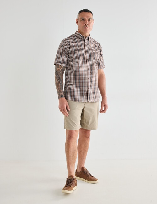 Kauri Trail Cooper Myles Short Sleeve Shirt, Brown product photo View 03 L