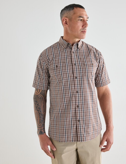 Kauri Trail Cooper Myles Short Sleeve Shirt, Brown product photo View 05 L
