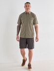Kauri Trail Cooper Grids Short Sleeve Shirt, Khaki product photo View 03 S