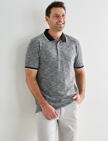 Chisel Tipped Polo Shirt, Dark Grey product photo