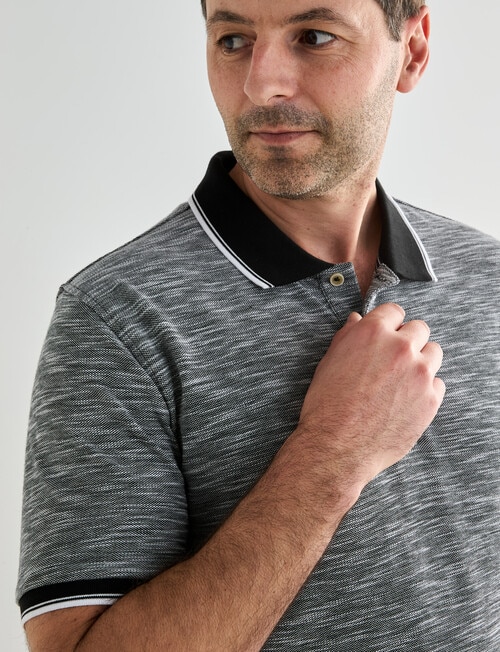 Chisel Tipped Polo Shirt, Dark Grey product photo View 04 L