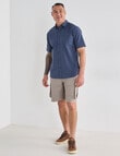 Kauri Trail Base Stretch Short Sleeve Shirt, Denim Blue product photo View 03 S
