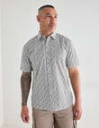 Kauri Trail Lawn Woodland Print Short Sleeve Shirt White product photo
