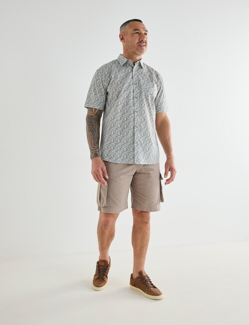 Kauri Trail Lawn Woodland Print Short Sleeve Shirt White product photo View 03 L