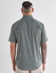 Kauri Trail Print Lawn Star Short Sleeve Shirt, Khaki product photo View 02 S