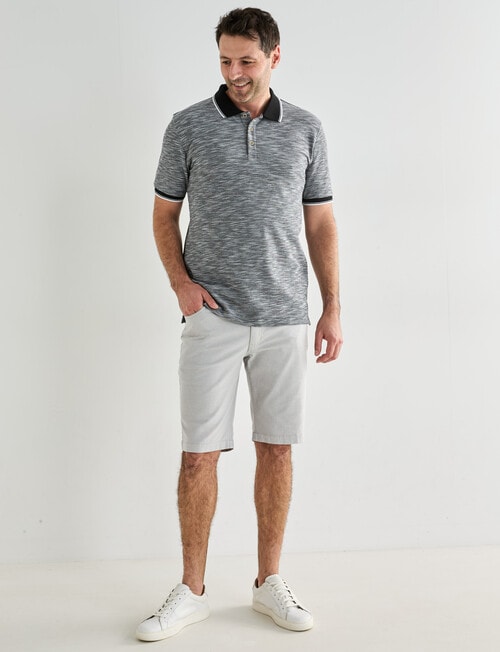 Chisel Tipped Polo Shirt, Dark Grey product photo View 03 L