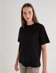Mineral Boxy Short Sleeve Tee, Black product photo
