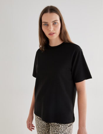 Mineral Boxy Short Sleeve Tee, Black product photo