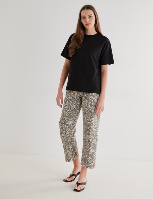 Mineral Boxy Short Sleeve Tee, Black product photo View 03 L