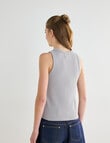 Mineral Hazel Rib Tank Top, Grey product photo View 02 S