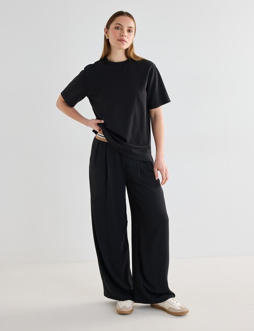 Mineral Boxy Short Sleeve Tee, Black product photo View 03 L