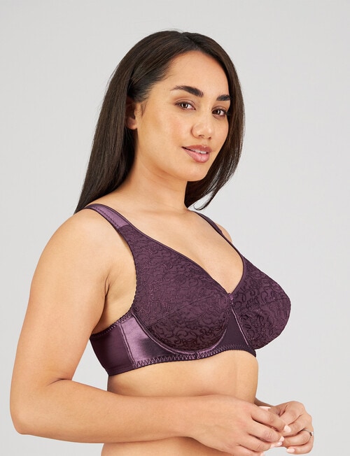 Fayreform Charlotte Underwire Bra, Plum, C-G product photo View 03 L