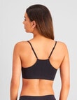 Bendon Simply Seamless Crop Top Bra, Black product photo View 02 S