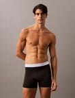 Calvin Klein Cotton Stretch Engineered Trunk, 3-Pack, Indigo, Melon & Blue Waistbands product photo View 02 S