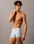 Calvin Klein Cotton Stretch Low Rise Engineered Trunk, 3-Pack, Ash, Indigo & Blue product photo View 04 S