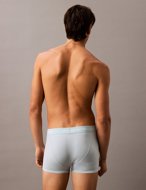 Calvin Klein Cotton Stretch Low Rise Engineered Trunk, 3-Pack, Ash, Indigo & Blue product photo View 05 L