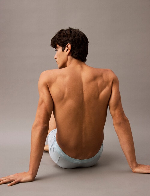 Calvin Klein Cotton Stretch Low Rise Engineered Trunk, 3-Pack, Ash, Indigo & Blue product photo View 06 L