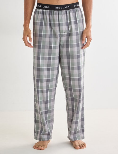 Mazzoni Check Woven Sleep Pant, Sage & Sand product photo