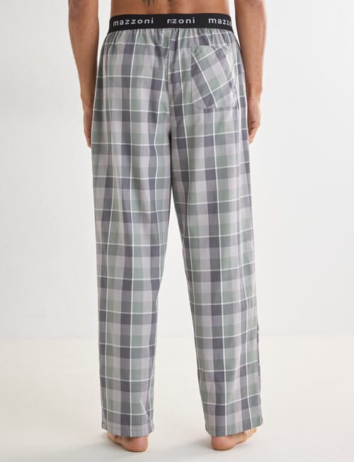 Mazzoni Check Woven Sleep Pant, Sage & Sand product photo View 02 L