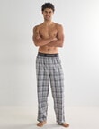 Mazzoni Check Woven Sleep Pant, Sage & Sand product photo View 03 S