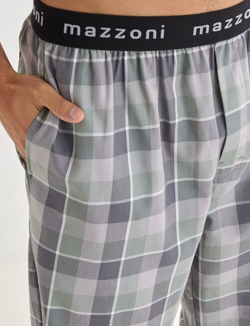 Mazzoni Check Woven Sleep Pant, Sage & Sand product photo View 04 L