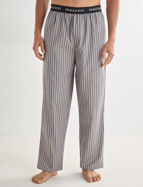 Mazzoni Stripe Woven Sleep Pants, Navy & Sand product photo