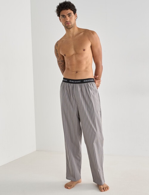 Mazzoni Stripe Woven Sleep Pants, Navy & Sand product photo View 03 L