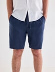 Gasoline Linen Shorts, Slate product photo