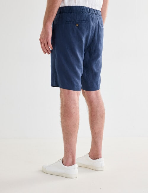 Gasoline Linen Shorts, Slate product photo View 02 L